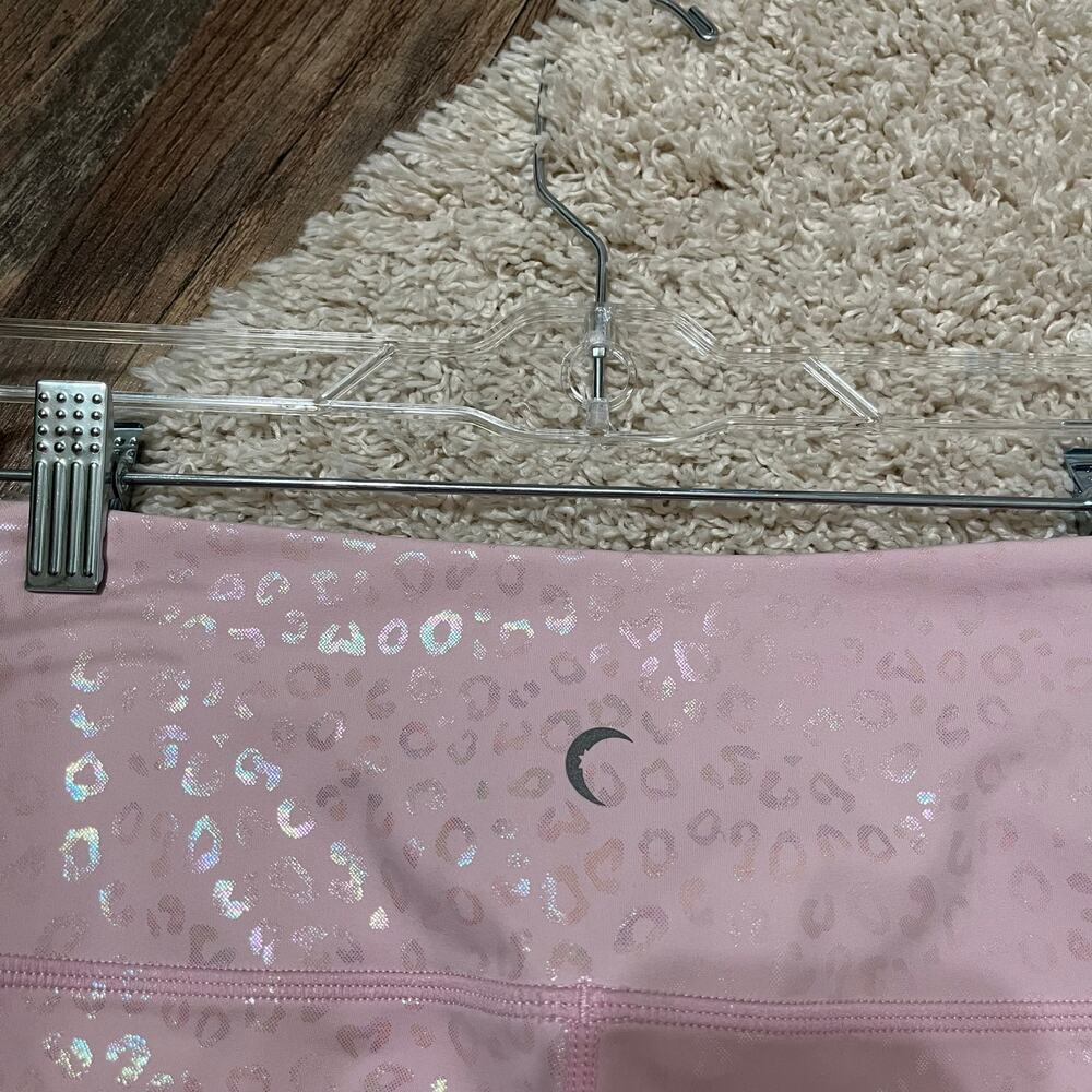 Zyia Active Pink Iridescent Unicorn Leopard Light & Tight High Waisted Leggings - Picture 5 of 6